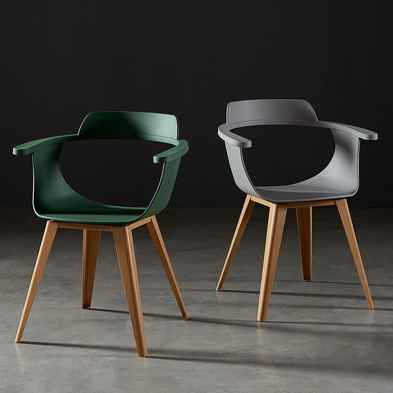 Современный Лаконичный пластиковый обеденный стул Скандинавская Европа для