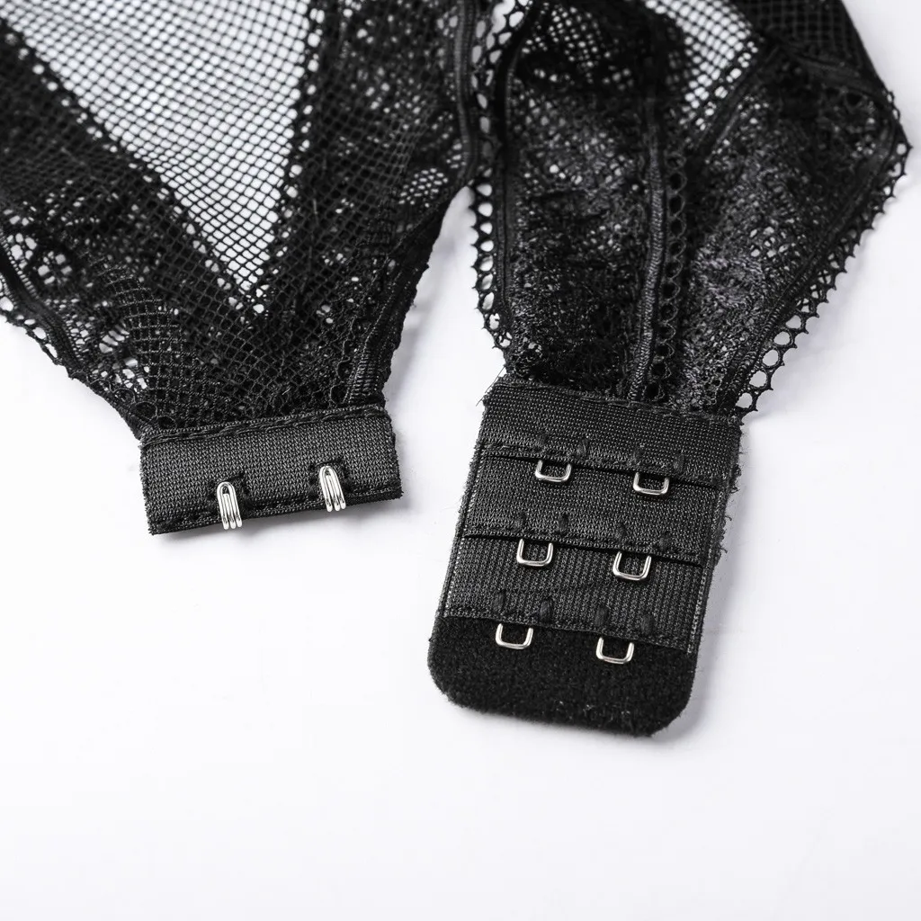 

Mesh Sexy Lingerie Women V-neck Lace Open Crotch Sleepwear For Ladies Black Porno Babydoll Nightwear Nightdress Erotic Underwear