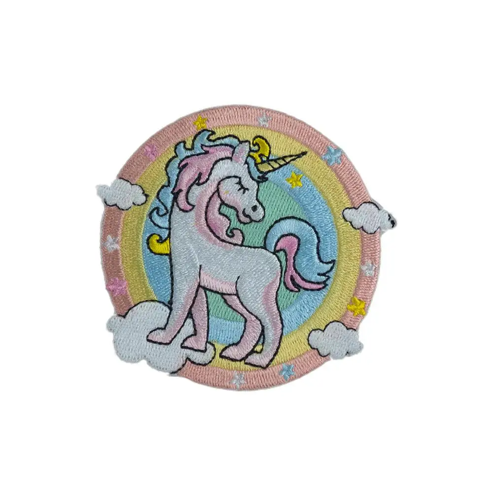 Единорог Радуга облако сделай сам патч Милая Вышивка Железный значок для