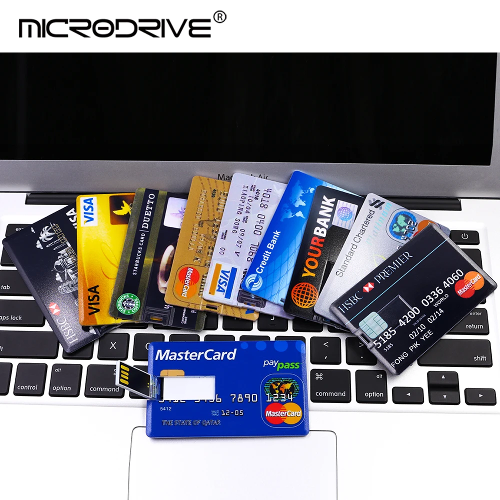Реальная емкость, банковская карта, USB карта памяти, HSBC MasterCard, кредитные карты, USB флеш-накопитель, 64 ГБ, флешка, 4 ГБ, 8 ГБ, 16 ГБ, 32 ГБ, флеш-накопитель
