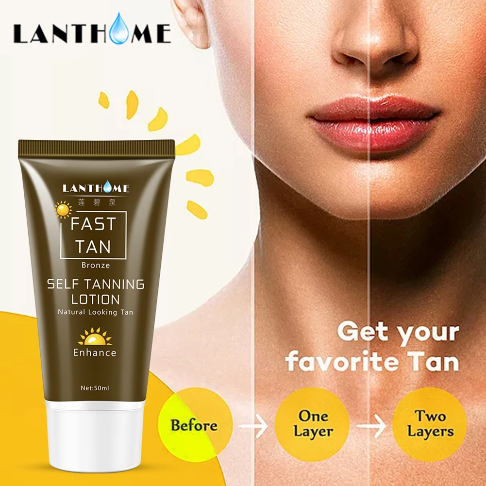 

New Hot sell Sunless Self Tanning Lotion Bronze Quickly Coloring Face Body Natural Tan Cream shipping Fast delivery Support CSV