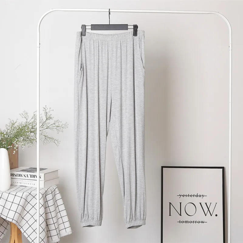 Fdfklak Spring Cotton Women Sleep bottoms Female Loose 3XL-7XL Plus Size Nighty Trousers Sleepwear Wine Red Pajama Pants