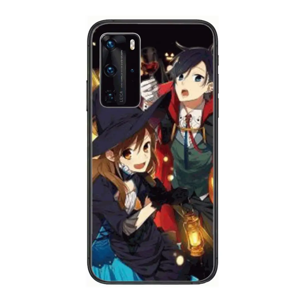 

horimiya manga anime case Phone Case For Huawei P 40 30 20 10 Lite Smart Z Pro Black Etui Coque Painting Hoesjes comic fashion