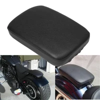 black motorcycle rear fender passenger pillion pad seat 8 suction cup pu leather for harley sportster xl883 1200 chopper custom