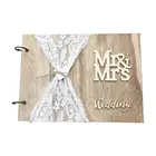 Деревянная книга для подписей на свадьбу, 1 шт.