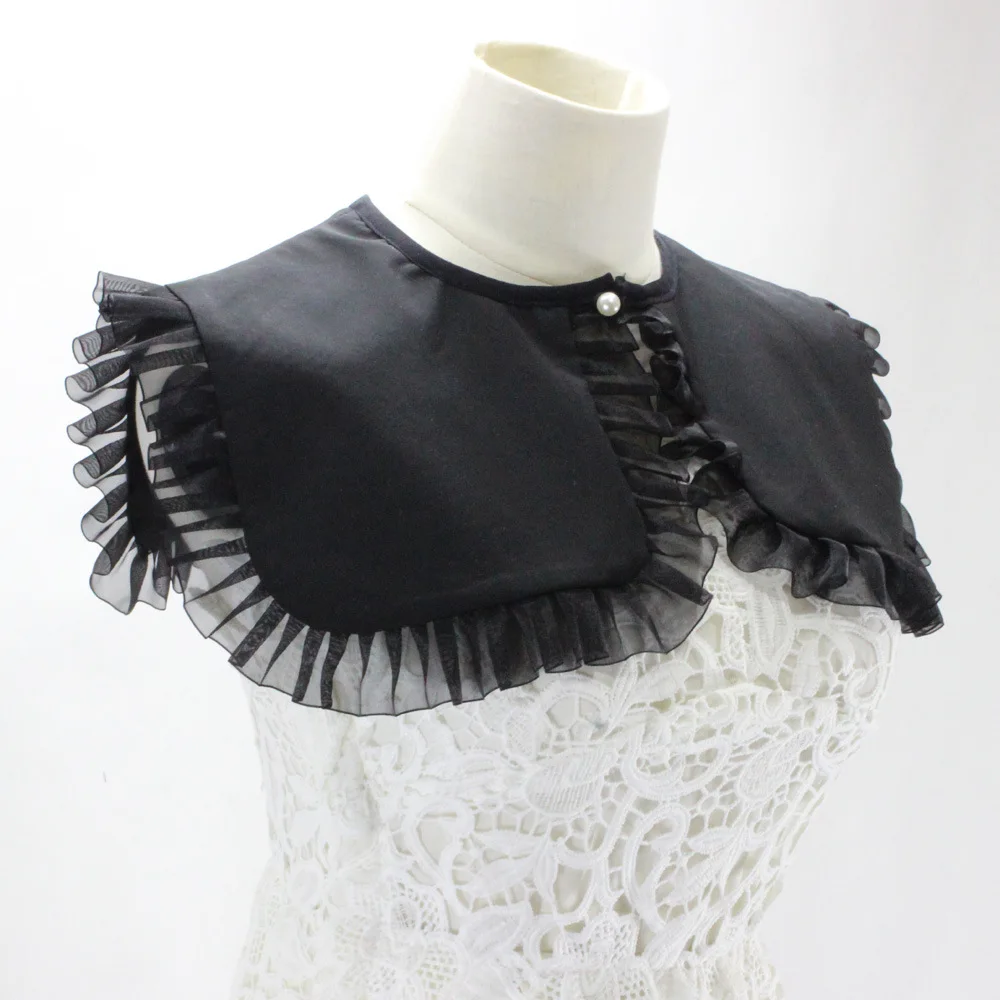 

2021 Korean Women Removable Detachable Collar Shawl Fake Collar Sweater Female False Collar Ladies Shawl Wrap Decorative