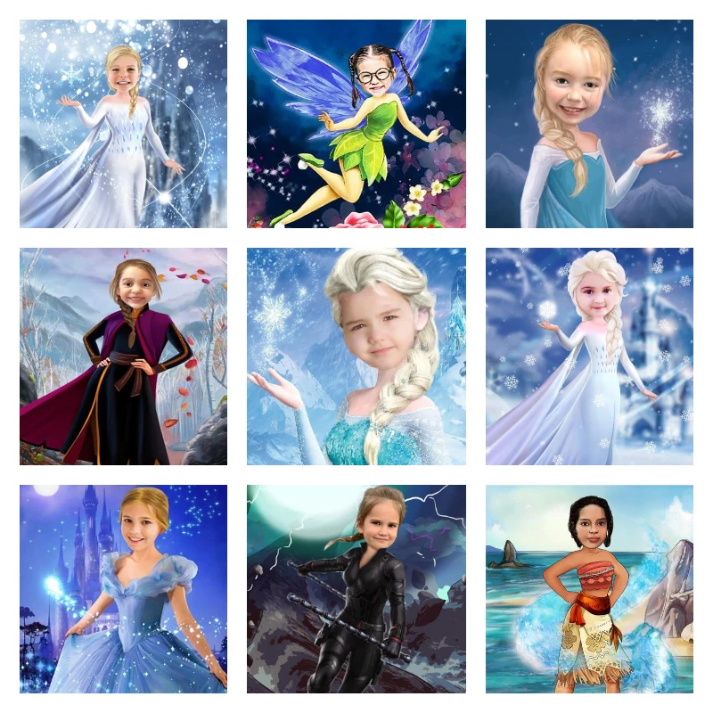 Картины Disney Холодное сердце персонализированная фотография индивидуальная