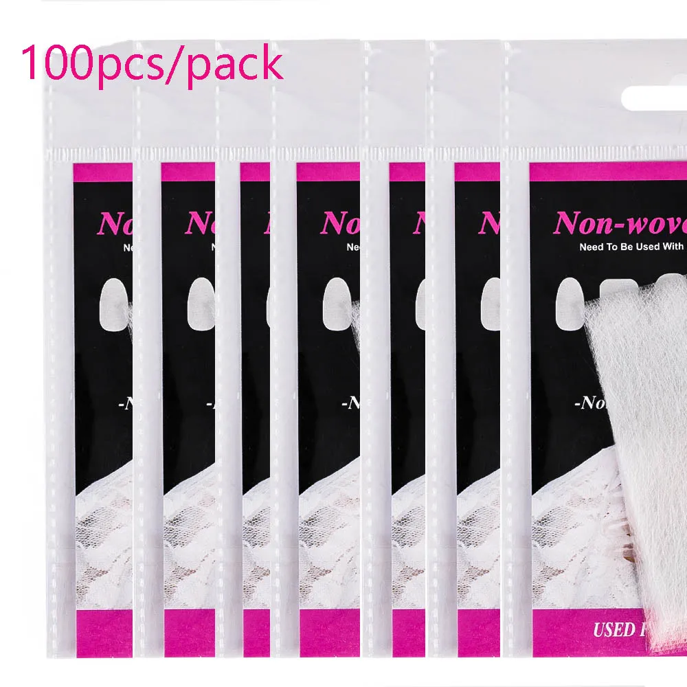 100pcs 10 шт./упак. волокно стекло ногтей расширение для УФ гель гвоздь стекловолокно гель продлевающий половой акт ногтей стекловолокно ногтей расширение бумаги - Цвет: 100pcs