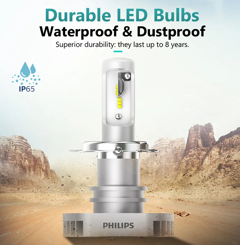 Philips Ultinon светодиодный H1 H4 H7 H8 H11 H16 9005 9006 HB3 HB4 6000 К яркий Автомобильный фар для авто