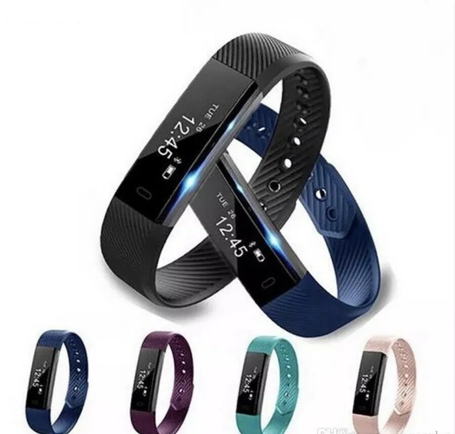

ID115/HR Smart Bracelet Sports Watch Fitness Activity Tracker Monitor Pedometer