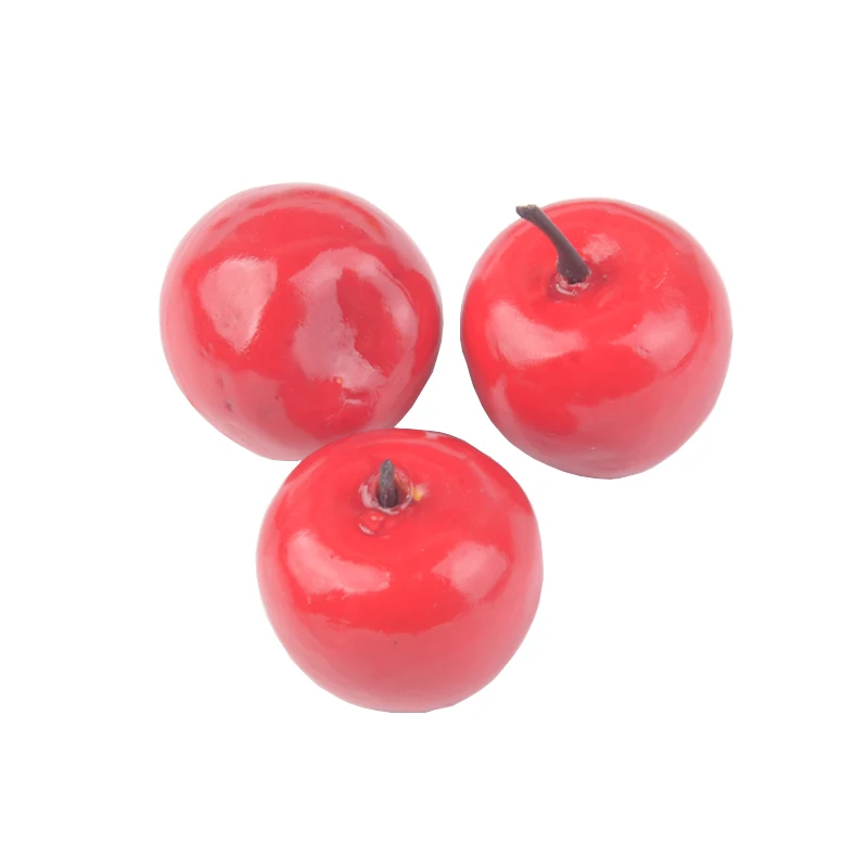 10 шт. 3 см искусственная пена фрукты и овощи Зеленое яблоко для свадебного