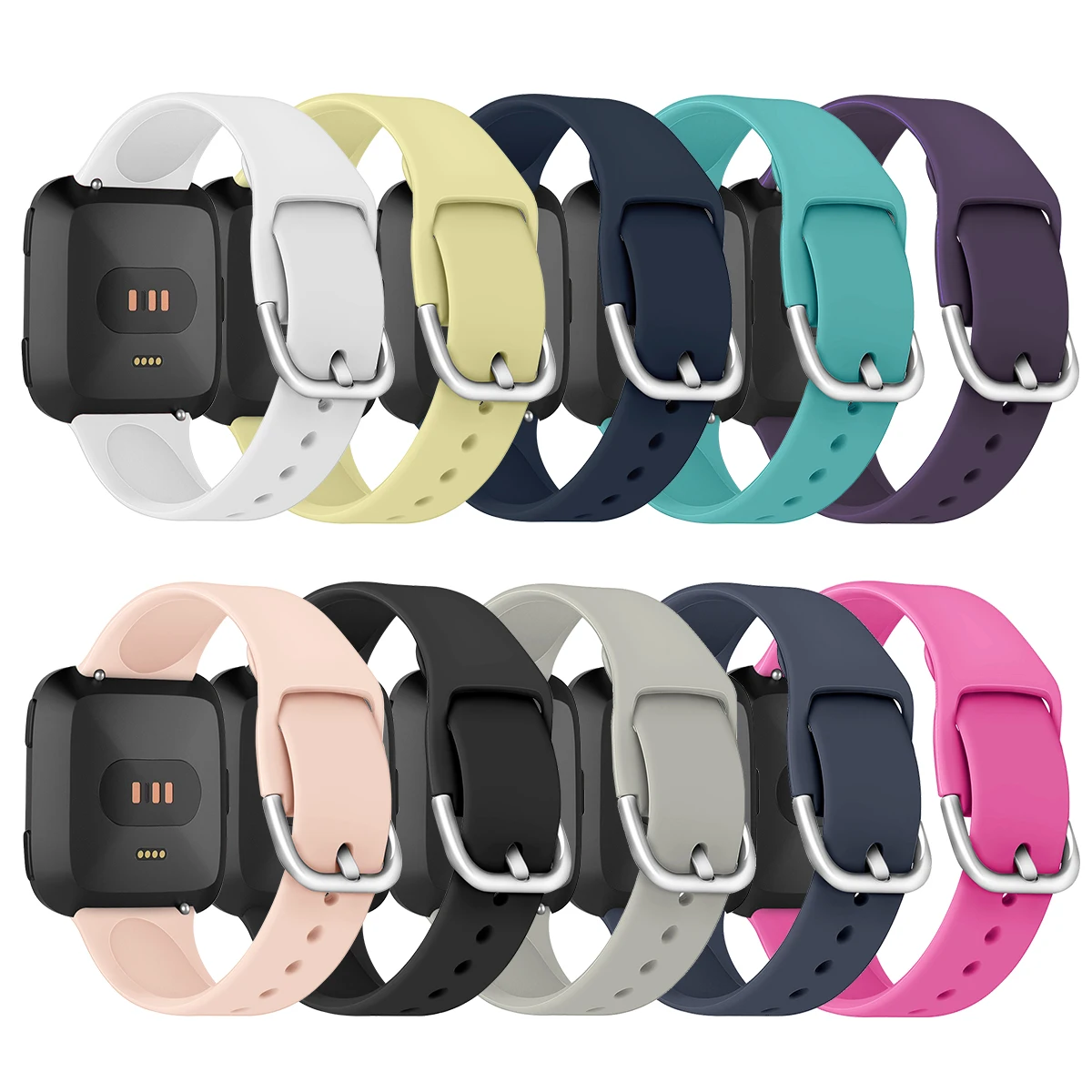 Замена Fitbit versa, ремешок Ремешок силиконовый браслет из дышащего материала, сменный спортивный ремешок для Fitbit часы Versa 61017