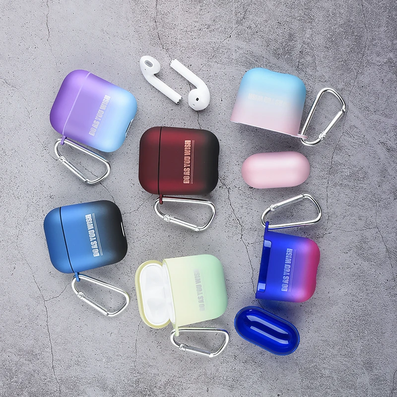 Чехол для Apple Airpods модный градиентный чехол наушников защитный AirPods корпус ПК