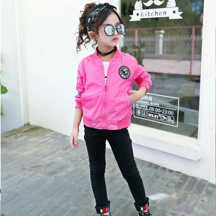 Детская одежда повседневная куртка для девочек на весну и осень новая Корейская