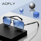 AOFLY пилот поляризованные солнцезащитные очки для мужчин 2022 Ретро бренд дизайнер Квадратные Солнцезащитные очки Мужские антибликовые очки для женщин UV400