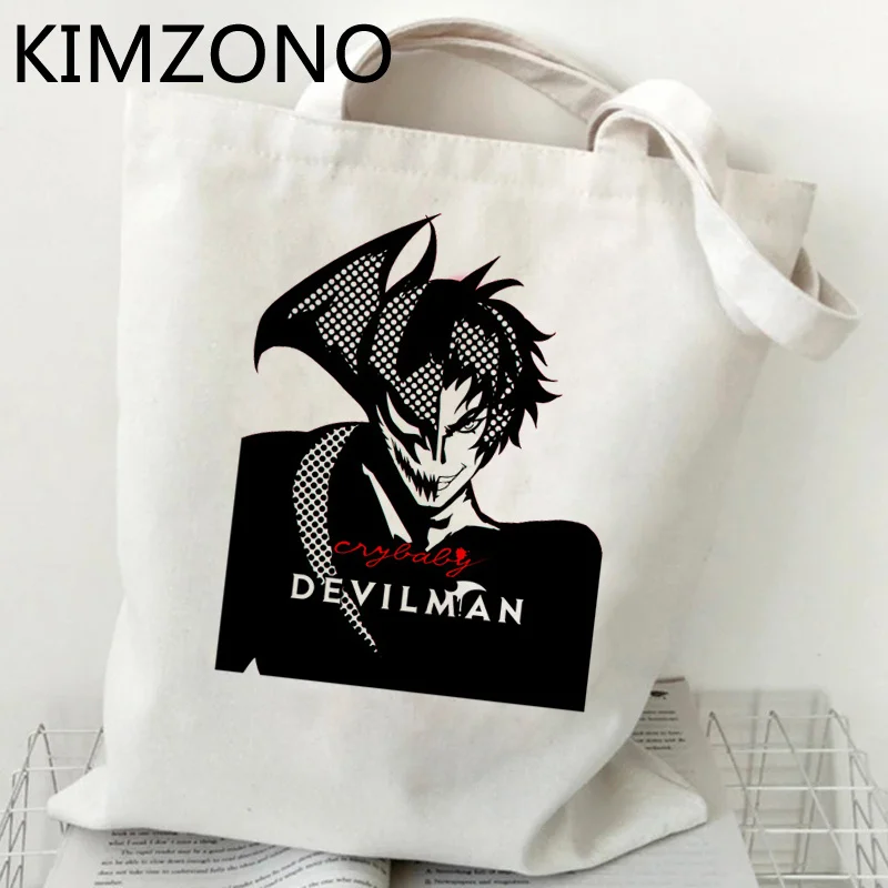 Devilman Crybaby сумка для покупок женская Джутовая эко-сумка тканевый тоут покупка на
