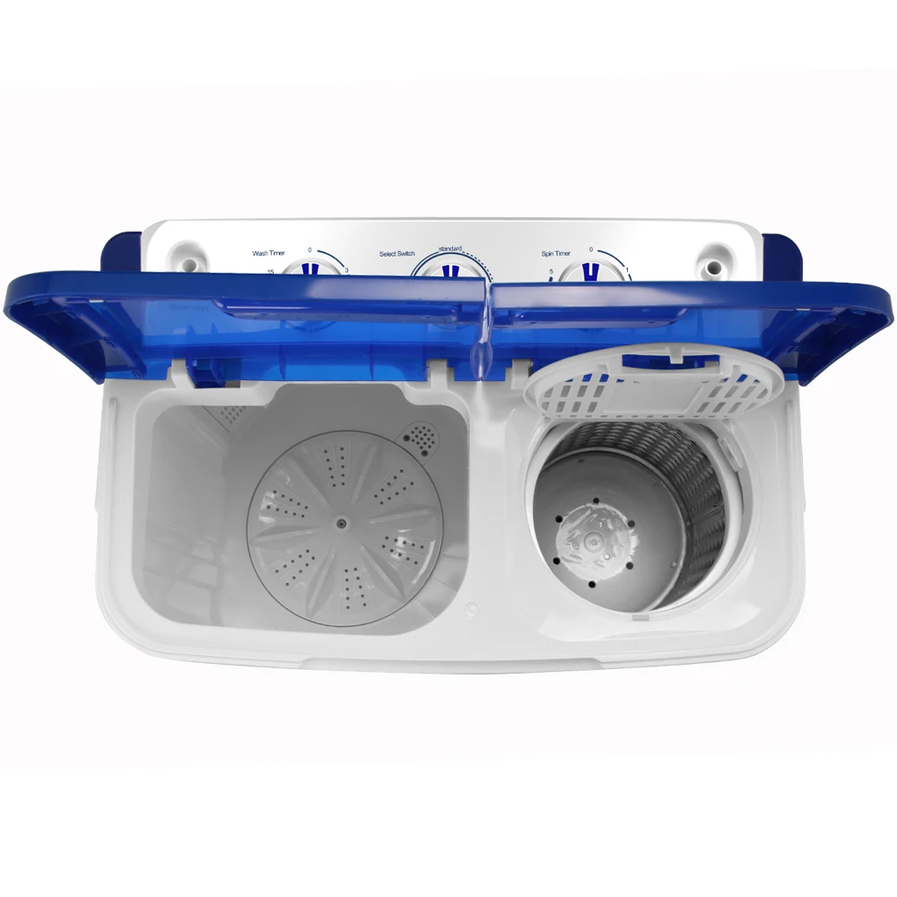 

(Ships From USA) US Standard XPB50-RS5 16Lbs Semi-automatic Twin Tube Washing Machine 1300rpm/mins Motor Speed Without Noise