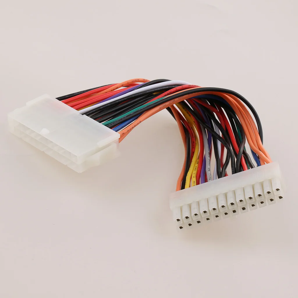 

ATX 24-контактный разъем к 24-контактному гнезду Внутренний ПК кабель адаптера питания 8 дюймов для материнской платы ЦП