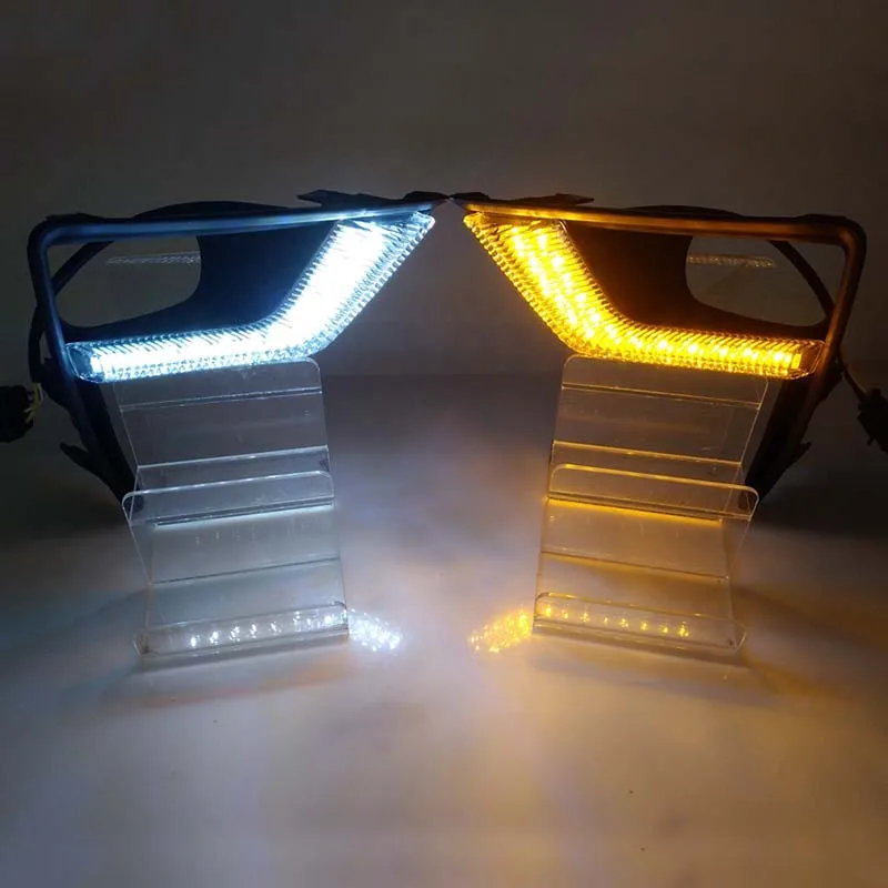 

Car LED Dimming and Turn Signal Light style Relay 12V DRL daytime running lights For Toyota Land Cruiser Prado FJ150 2018 2019