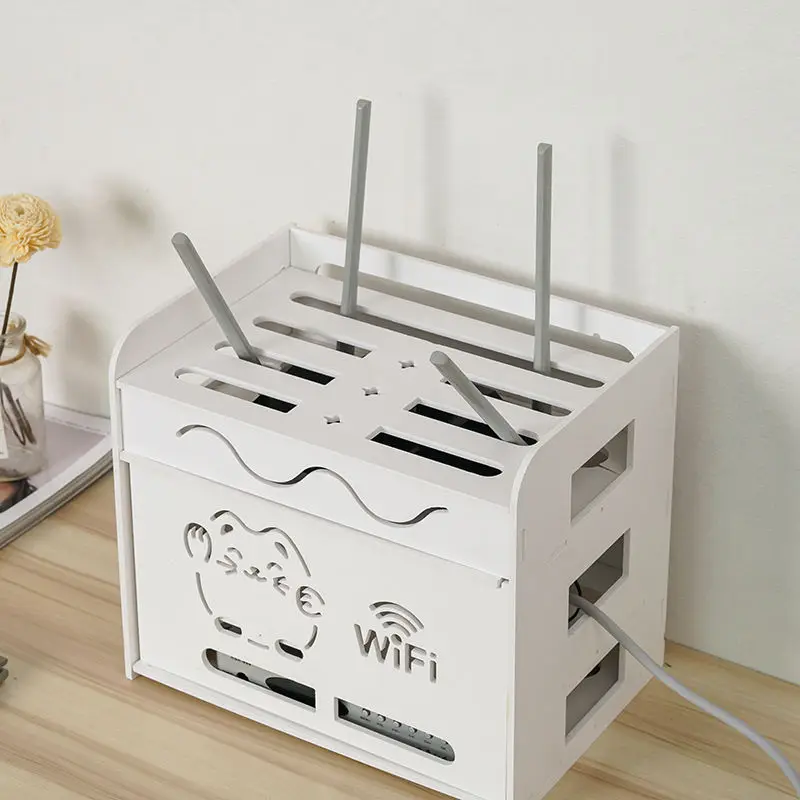Wi Fi роутер коробки для хранения кабель питания плюс проволочный кронштейн провод