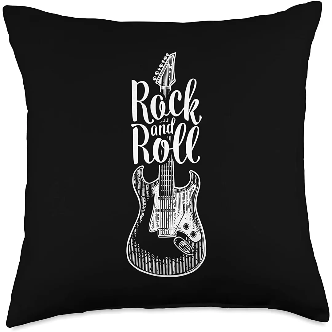 

Bahaa's Tee Rock and Roll Graphic TeesNovelty TShirts & Cool Designs Throw Pillow, 18x18, Multicolor