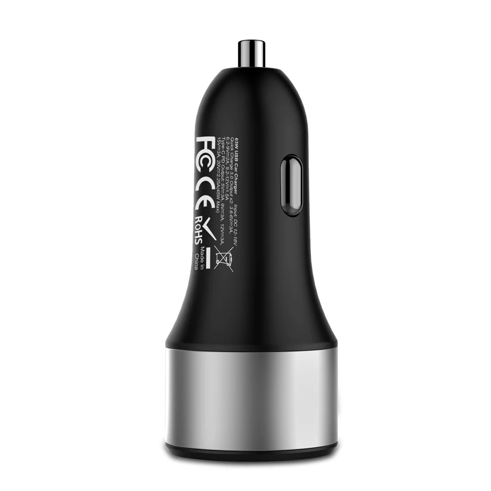 Usb type C адаптер 12V3A 18 Вт 45 Вт PD Быстрая зарядка 3,0 быстрое автомобильное зарядное устройство для iPhone для Macbook Air Dell XPS XIAOMI ноутбук