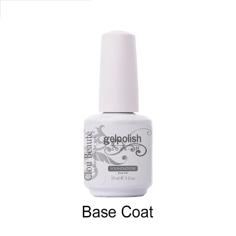 Гель-лак серии Clou Beaute Caramel, УФ светодиодный лак для ногтей, лак для маникюра, лак для ногтей, чистый цвет, долговечный Гибридный гвоздь, гель - Цвет: Base Coat