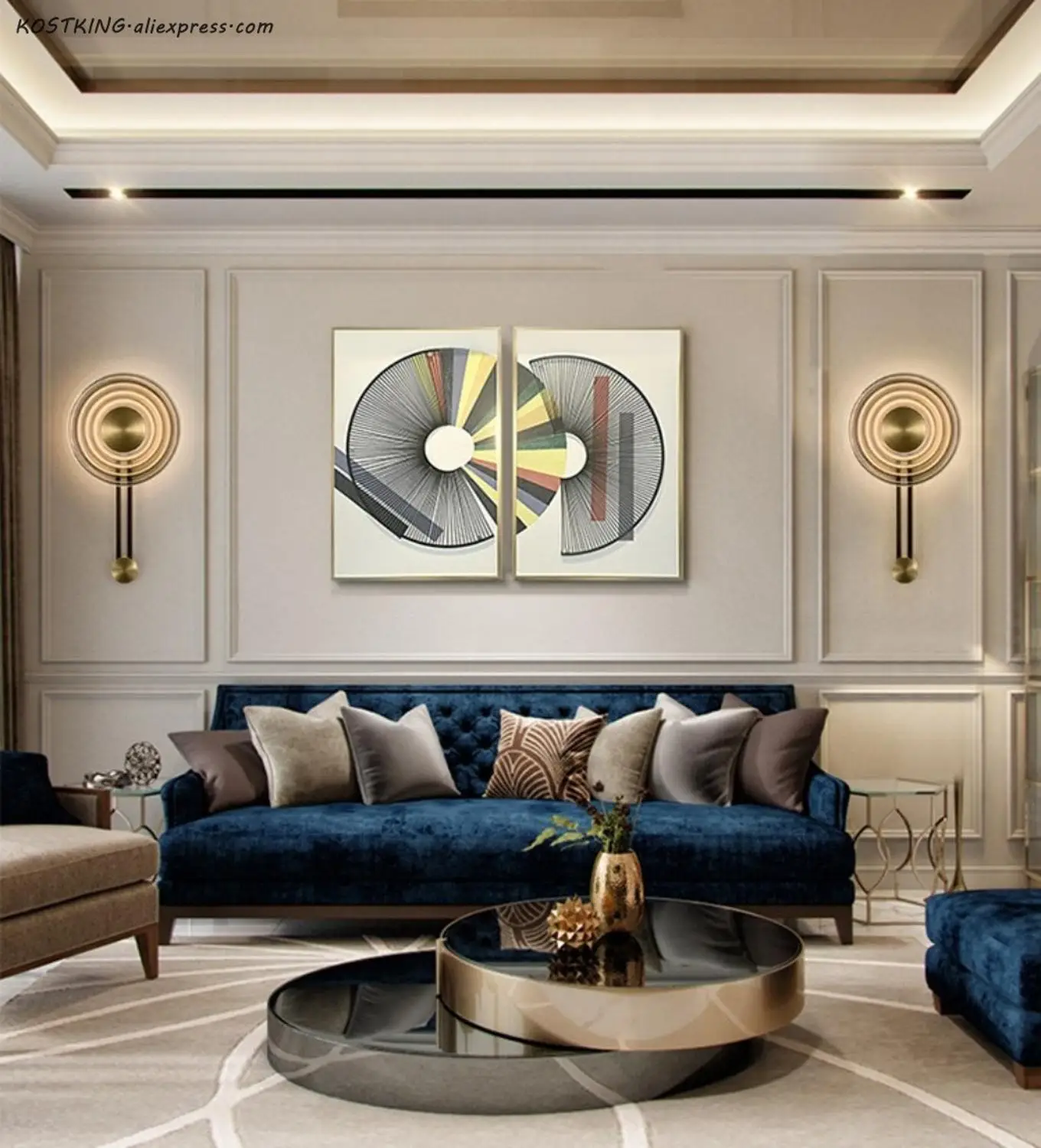 

New Cognac Glass LED Wall Lamp Living room Bedroom Bedside Wall Sconce Bathroom light Home Decoration Wall Lighting Fixtures