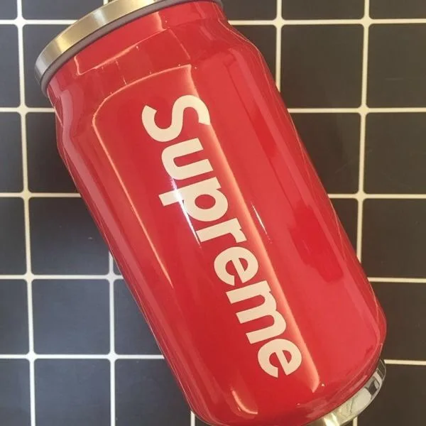 red supreme Креативная модная термоизоляционная вакуумная колба из нержавеющей стали бутылка для напитков с соломенной щеткой термос герметичный на заказ - Цвет: red supreme