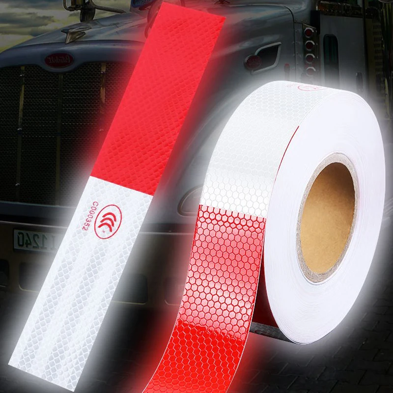 

5cmx5m/Roll Truck Bumper Safety Reflective Warning Strip Night Driving Cool Motorcycle Bicycle Electric Car Stickers