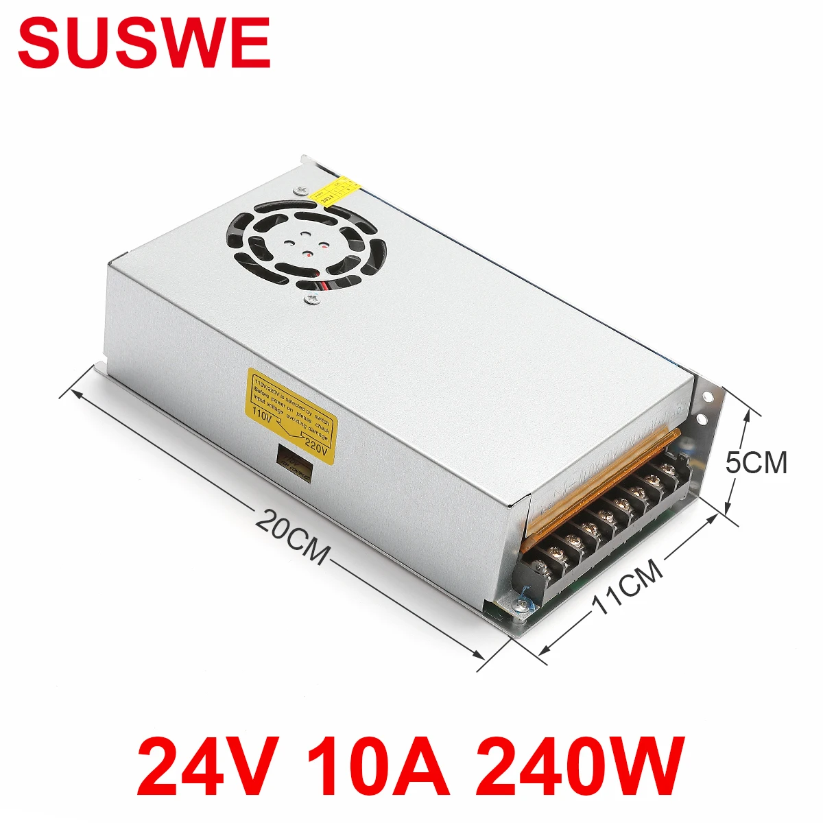

Adjustable AC / DC 24V 10W 15W 25W 36W 48W 72W regulated switching module power supply SUSWE
