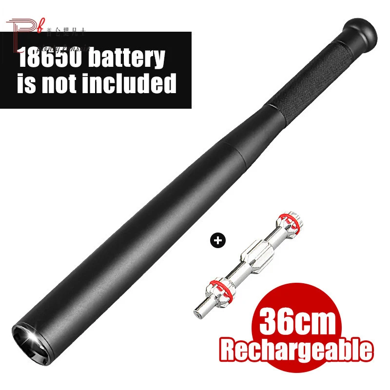 36cm rechargeable Светодиодный фонарик в виде бейсбольной биты 450 люменов, супер яркий жезл, фонарь для аварийной ситуации и самообороны, фонарь светильник, лампа - Испускаемый цвет: 36cm rechargeable