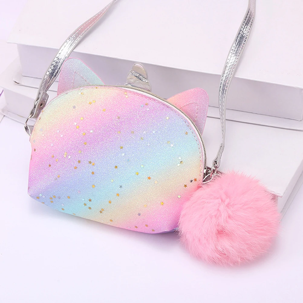 

Cartoon Unicorn Shoulder Bag for Kids Girl Cute Zipper Purses and Handbags