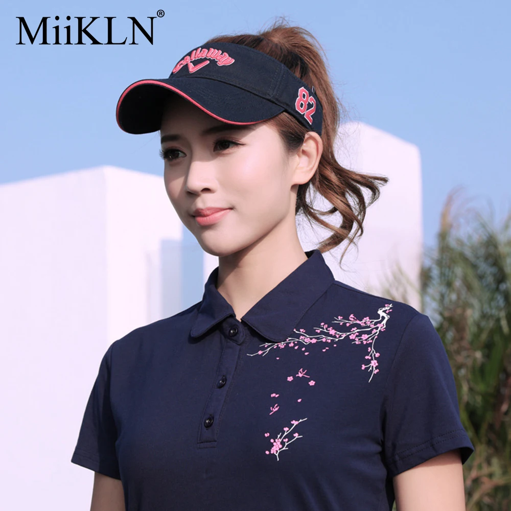 MiiKLN женская футболка поло с коротким рукавом для гольфа синяя розовая красная