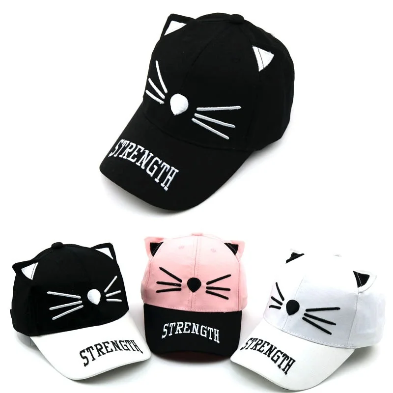 4 цвета Casquette хлопковая кепка с острым носком для детей 3-7 лет Детская кроликом