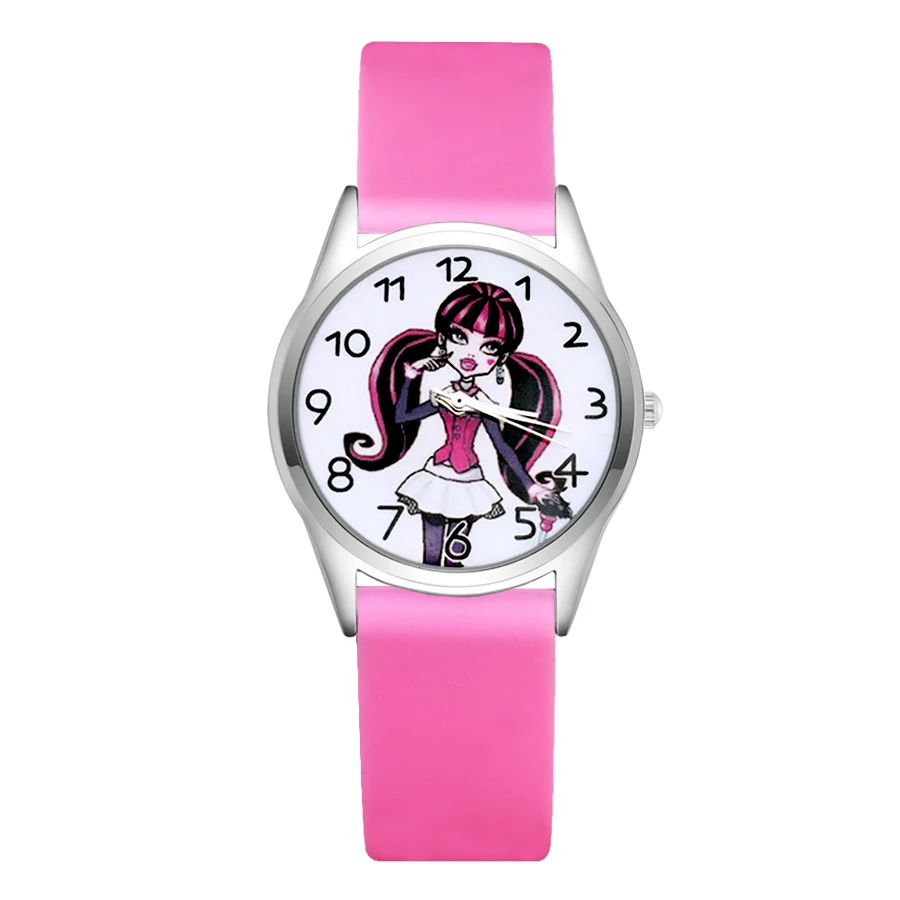 

Children's Cute Cartoon Style Women Student Boy Girl Leather Silicone Steel Strap Quartz Wrist Watches JC31