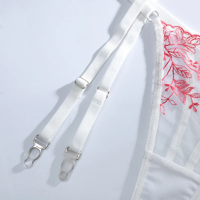 

Ellolace Lingerie Set Embroidery Sensual Lingerie Woman Push up Underwear Set 3 Piece Set Transparent Bra Women's Sexy Lingerie