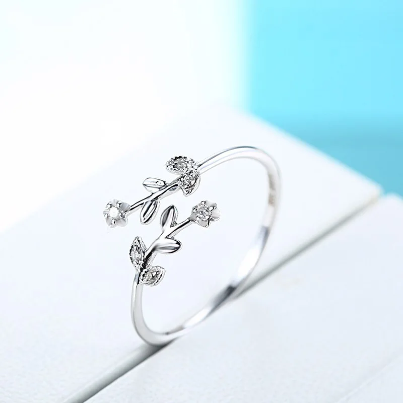 Женское кольцо с бриллиантами 18 карат в виде листьев | Украшения и аксессуары