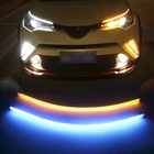 Автомобильные светодиодные дневные ходовые огни DRL, указатели поворота для Hyundai solaris Verna sonata elantra KIA RIO Ceed Sportage R