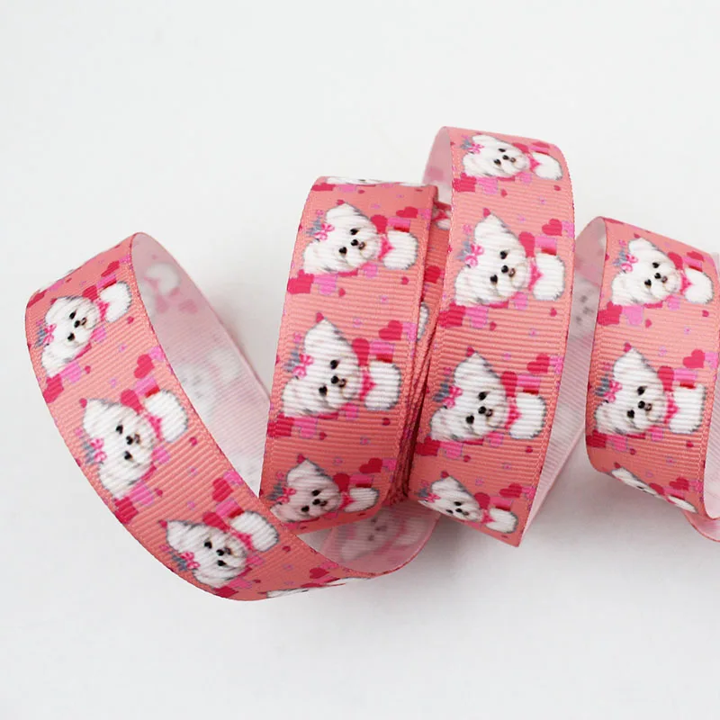 

lovely dog ribbon grosgrain Packing Tape Handmade Jewelry DIY Hair Bow Sewing Accessories9mm 16mm 22mm 25mm 38mm 57mm 75mm