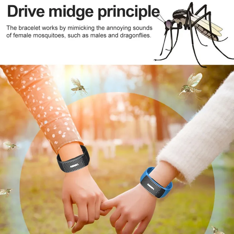 

Children Ultrasound Mosquito Repellent Bracelet Electronic Bionic Wave Charging Anti Mosquito Pest Control Wristband For Kids