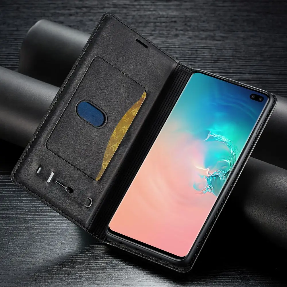 LCHULLE винтажный кошелек кожаный чехол для samsung S8 S9 S10 Plus Note 9 роскошный Магнитный бампер чехол для телефона для Galaxy Note 10 Plus
