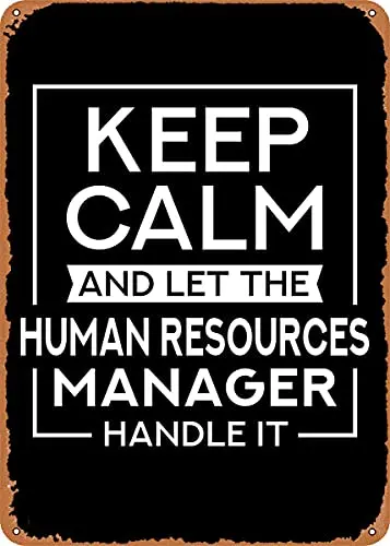 

Keep Calm HR Manager винтажный вид металлический знак патент художественные принты Ретро подарок 8x12 дюймов