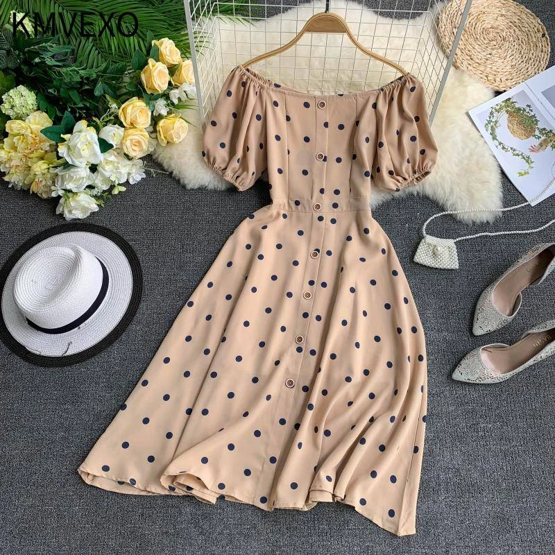 KMVEXO 2020 новое летнее Бохо короткое платье для женщин с пышными рукавами и вырезом
