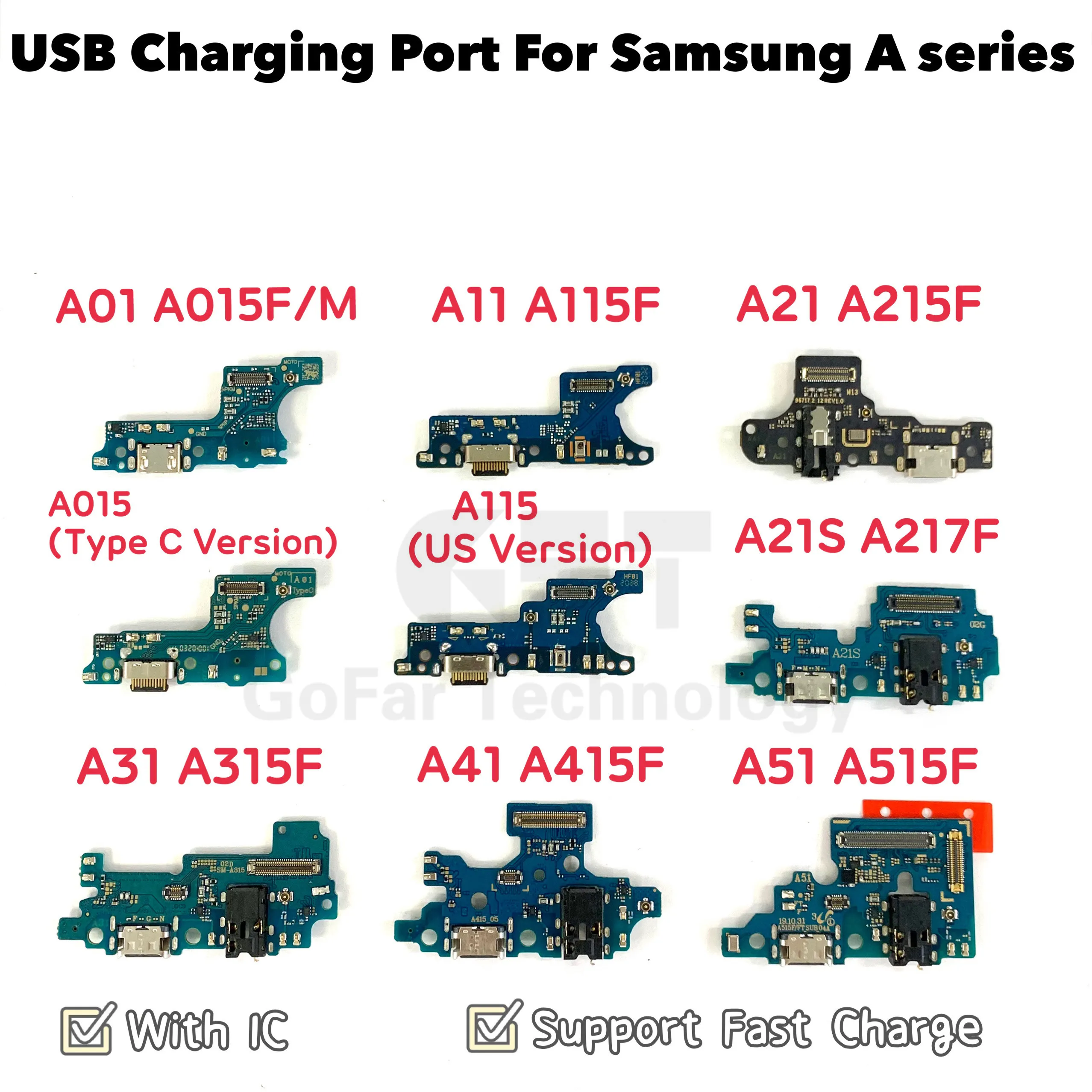 Зарядное устройство с USB портом гибкая плата для Samsung A51 A11 A01 A21s A31 A41 A71 A21 A217 A015F M