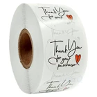 Спасибо за покупку, наклейки с сердцем, 500 шт., наклейки для владельцев малого бизнеса, подарочная декоративная упаковка