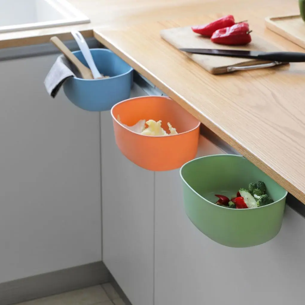 2 PCS Desktop Waste Bin Cabinet Door Hanging Large Trash Can Storage Box Kitchen Holder Racks Barrel | Дом и сад