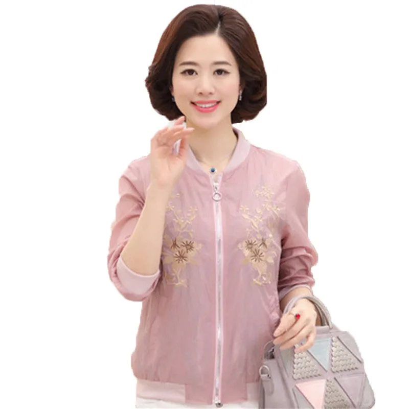 Женский пиджак с вышивкой Повседневная тонкая куртка большого размера 4XL для