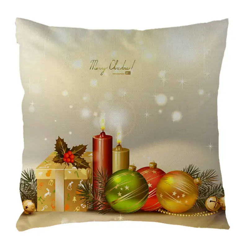 Простой Рождественский орнамент чехол для подушки шар елка колокольчик