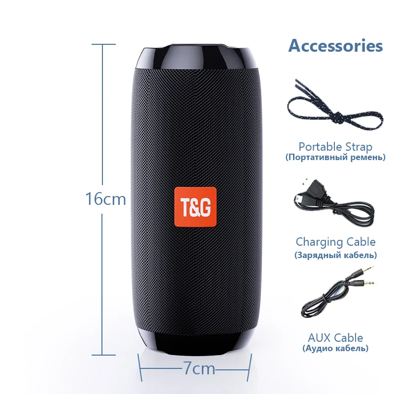 

Portable Bluetooth Speaker Wireless Bass Subwoofer Waterproof Outdoor Speakers Boombox AUX TF USB Stereo Loudspeaker Music Box